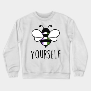 Cute Bee YourSelf Genderqueer Bee Gay Pride LGBT Rainbow Gift Crewneck Sweatshirt